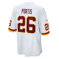 W.Football Team #26 Clinton Portis White MWATKINS Retired Player Game Jersey