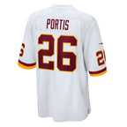 W.Football Team #26 Clinton Portis White MWATKINS Retired Player Game Jersey