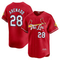 St. Louis Cardinals #28 Nolan Arenado Red MWATKINS 2024 City Connect Limited Player Jersey