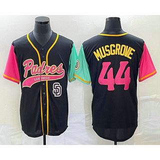 San Diego Padres #44 Joe Musgrove Black MWATKINS NEW 2023 City Connect Cool Base Stitched Jersey 2