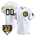 Custom Chicago Cubs 2024 Jackie Robinson Patch Vapor Premier Limited Jersey V2 ¨C White MWATKINS