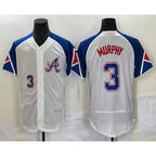 Atlanta Braves #3 Dale Murphy Number White MWATKINS 2023 City Connect Flex Base Stitched Jersey 3
