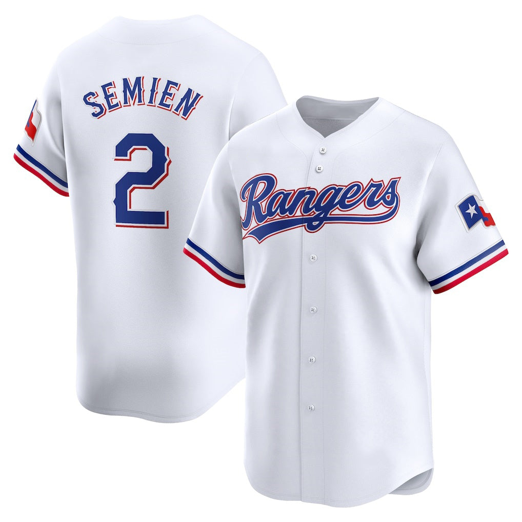 Texas Rangers #2 Marcus Semien White MWATKINS Home Limited Player Jersey