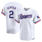 Texas Rangers #2 Marcus Semien White MWATKINS Home Limited Player Jersey