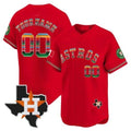 Custom Houston Astros Mexico Texas Patch Vapor Premier Limited Jersey ¨CRed MWATKINS