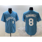 Los Angeles Dodgers #8 Enrique Hernandez Light Blue MWATKINS Limited Stitched Jersey