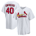 St. Louis Cardinals #40 Willson Contreras White MWATKINS Home Replica Player Jersey
