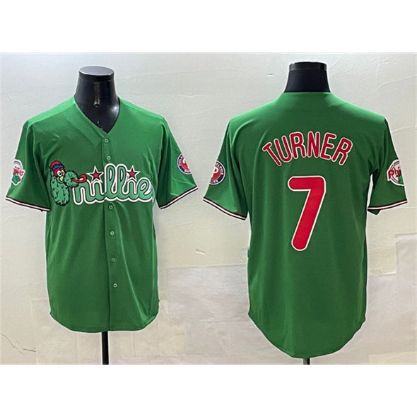 Philadelphia Phillies #7 Trea Turner Green MWATKINS Phanatic Limited Stitched Jersey