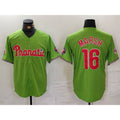 Philadelphia Phillies #16 Brandon Marsh Green MWATKINS With Patch Stitched Cool Base Jersey