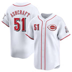 Cincinnati Reds #51 Graham Ashcraft White MWATKINS Home Limited Stitched Jersey
