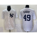 New York Yankees #49 Ron Guidry White MWATKINS Cool Base Stitched Jersey