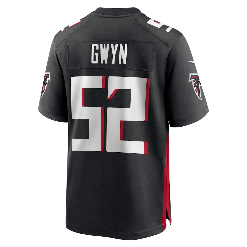 A.Falcons #52 Jovaughn Gwyn Black MWATKINS Team Game Jersey