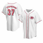 Cincinnati Reds #37 Tyler Stephenson White MWATKINS Stitched Cool Base Jersey