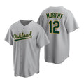 Oakland Athletics #12 Sean Murphy Grey MWATKINS Cool Base Stitched Jersey