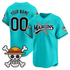 Custom Miami Marlins x One Piece Teal MWATKINS Vapor Premier Limited Jersey - Stitched