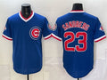 Chicago Cubs #23 Ryne Sandberg Royal MWATKINS 150th Anniversary Throwback Vapor Limited Stitched Jersey