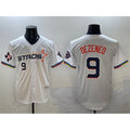 Houston Astros #9 Zach Dezenzo White MWATKINS 2025 City Connect With Texas Patch Limited Stitched Jersey