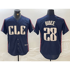 Cleveland Guardians #28 Tanner Bibee Navy MWATKINS 2024 City Connect Limited Stitched Jersey