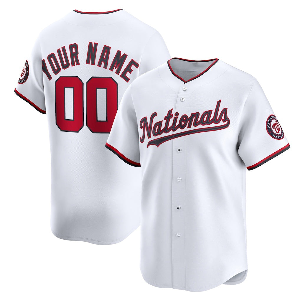 Custom Washington Nationals White MWATKINS Home Limited Jersey