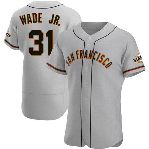 San Francisco Giants #31 LaMonte Wade Jr Grey MWATKINS 2021 Road Player Jersey