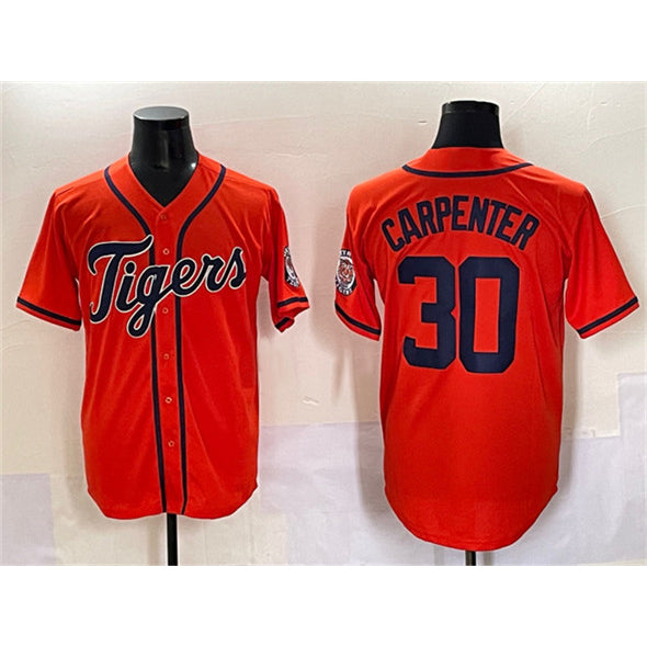 Detroit Tigers #30 Kerry Carpenter Orange MWATKINS With Patch Cool Base Stitched Jersey