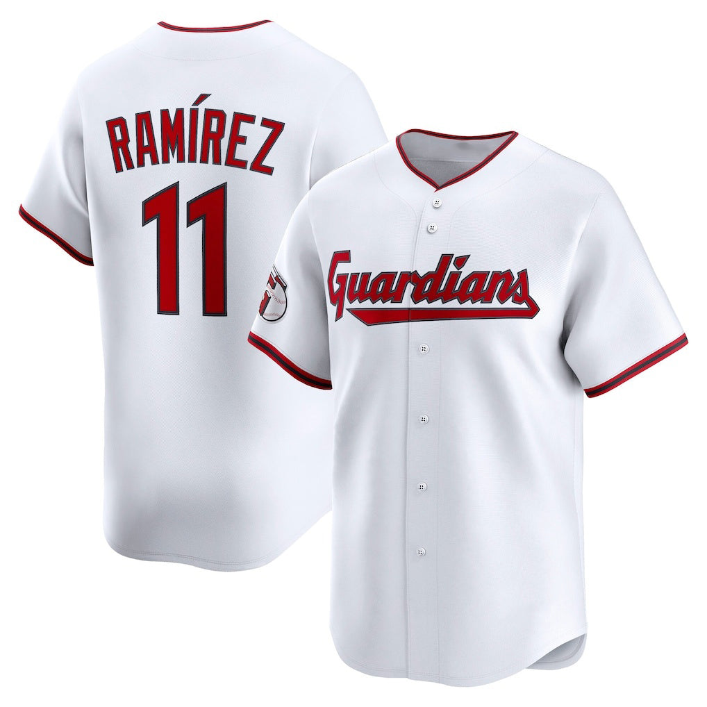 Cleveland Guardians #11 Jos¨¦ Ram¨ªrez White MWATKINS Home Limited Player Jersey