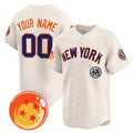 Custom New York Yankees x Dragon Ball Cream MWATKINS Vapor Premier Limited Jersey - All Stitched