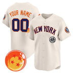 Custom New York Yankees x Dragon Ball Cream MWATKINS Vapor Premier Limited Jersey - All Stitched