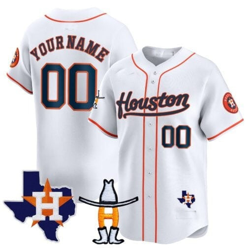 Custom Houston Astros Houston Rodeo Patch Vapor Premier Limited Jersey ¨C White 2 MWATKINS