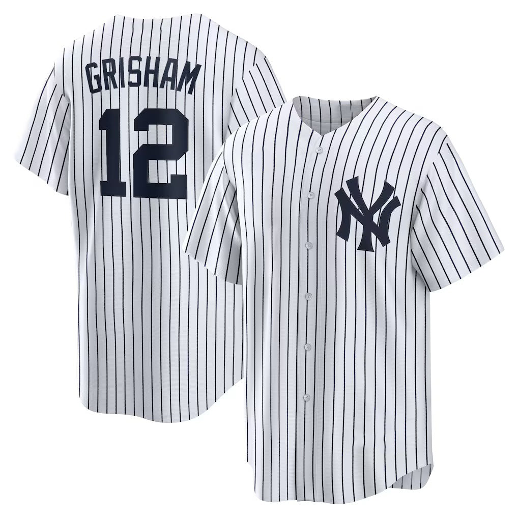 New York Yankees #12 Trent Grisham MWATKINS White Home Replica Jersey