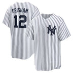 New York Yankees #12 Trent Grisham MWATKINS White Home Replica Jersey
