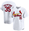 St. Louis Cardinals #35 Brandon Crawford White MWATKINS Home Limited Stitched Jersey