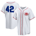 Cincinnati Reds #42 Jackie Robinson White MWATKINS Home 2025 Day Replica Jersey