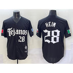 Texas Rangers #28 Jonah Heim Black MWATKINS Gothic Mexico 2025 Vapor Premier Limited Stitched Jersey