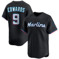 Miami Marlins #9 Xavier Edwards Black MWATKINS 2024 Alternate Limited Stitched Jersey