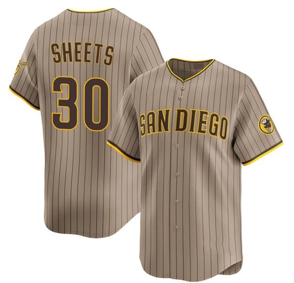 San Diego Padres #30 Gavin Sheets Tan MWATKINS 2026 Alternate Limited Stitched Jersey