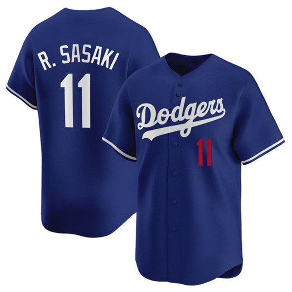 Los Angeles Dodgers #11 Roki Sasaki Royal MWATKINS 2025 Alternate Limited Stitched Jersey