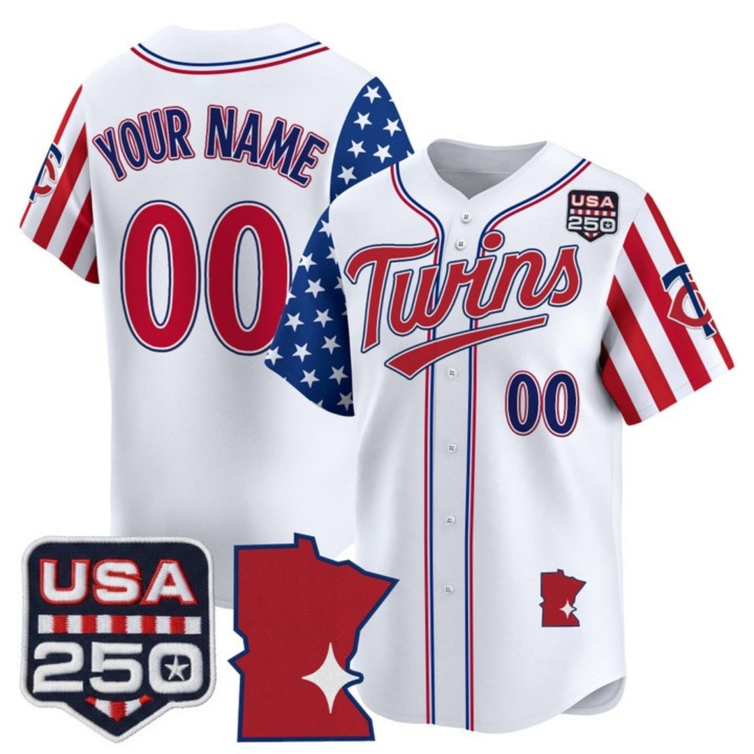 Custom Minnesota Twins America 250 Edition Vapor Premier Limited White MWATKINS Stitched Jerseys