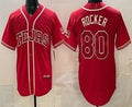 Texas Rangers #80 Kumar Rocker Red MWATKINS 2026 City Connect Stadium Jersey