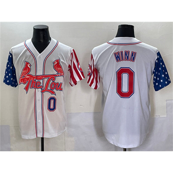 St. Louis Cardinals #0 Masyn Winn White MWATKINS Independence Day Vapor Premier Limited Stitched Jersey