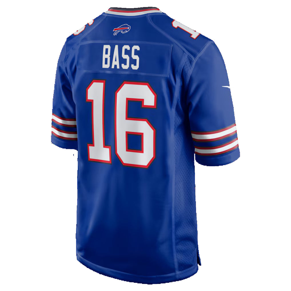 B.Bills #16 Tyler Bass Royal MWATKINS Team Game Jersey