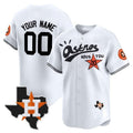 Custom Houston Astros Cactus Jack Style Vapor Premier Limited Jersey ¨C White MWATKINS