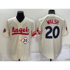 Los Angeles Angels #20 Jared Walsh Number Cream MWATKINS 2022 City Connect Cool Base Stitched Jersey