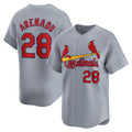 St. Louis Cardinals #28 Nolan Arenado Gray MWATKINS Away Limited Player Jersey
