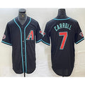Arizona Diamondbacks #7 Corbin Carroll Black MWATKINS 2024 Stitched Cool Base Jersey