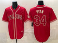 Texas Rangers #34 Nolan Ryan Red MWATKINS 2026 City Connect Stadium Stitched Jersey