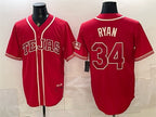 Texas Rangers #34 Nolan Ryan Red MWATKINS 2026 City Connect Stadium Stitched Jersey