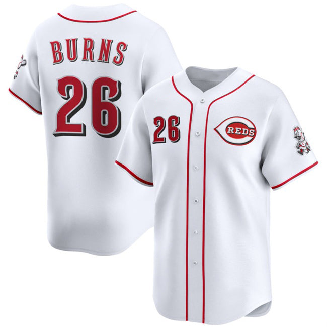 Cincinnati Reds #26 Chase Burns White MWATKINS Home Limited Stitched Jersey