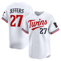 Minnesota Twins #27 Ryan Jeffers White MWATKINS Home Limited Player Jersey