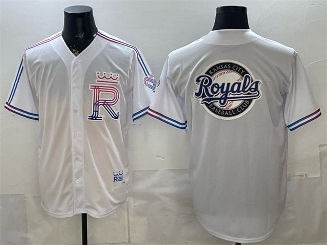 Kansas City Royals Team Big Logo White MWATKINS 2026 City Connect Stadium Stitched Jersey